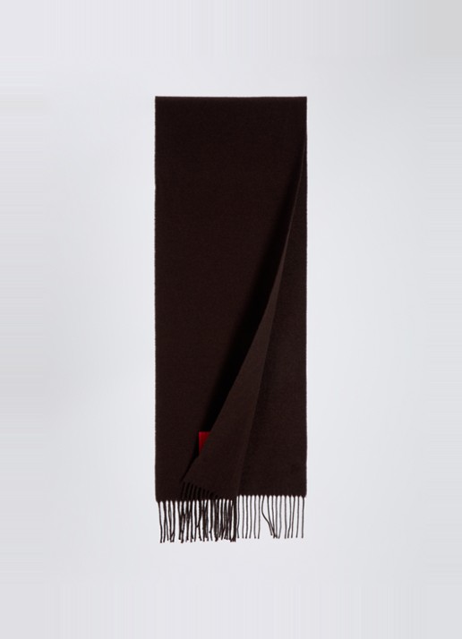 Bellerose Dames Mutch sjaal van wol met franjes 200 x 35 cm in de kleur Rood