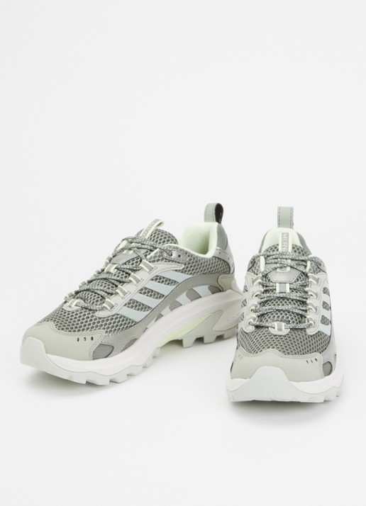 Merrell Dames Moab Speed 2 Vent 2K sneaker van mesh met metallic details in de kleur Lindegroen, maat: 36