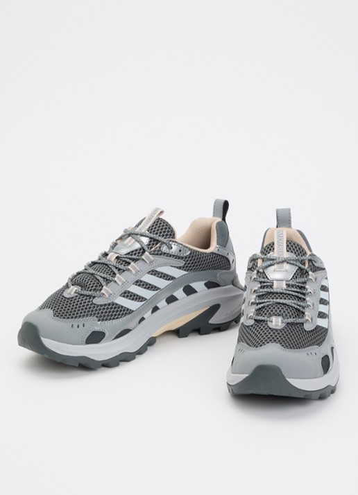 Merrell Heren Moab Speed 2 Vent 2K sneaker van mesh met metallic details in de kleur Blauwgrijs, maat: 41