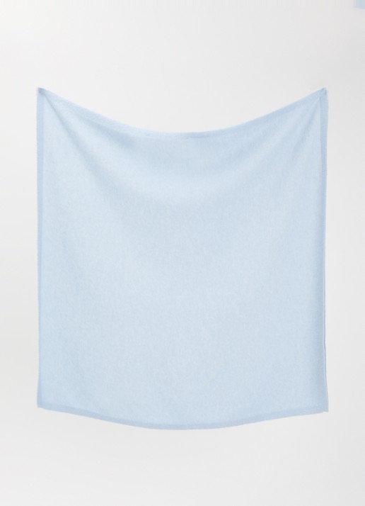 Absolut Cashmere. Dames Annabelle bandana van kasjmier 55 x 55 cm in de kleur Lichtblauw, maat: ONE SIZE