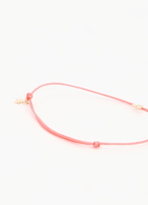 Bibi Camille Meisjes Armband met bedel verguld in de kleur Koraalroze, maat: OS