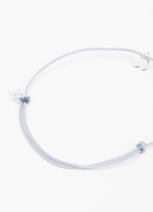 Bibi Camille Meisjes Armband met bedel in de kleur Blauwgrijs, maat: OS
