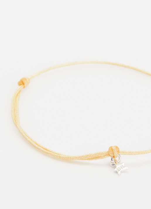 Bibi Camille Meisjes Lips Rope S armband met bedel in de kleur Zilver, maat: OS