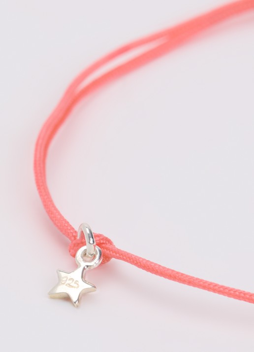 Bibi Camille Meisjes Mini Butterfly Rope S armband met bedel in de kleur Roze, maat: OS