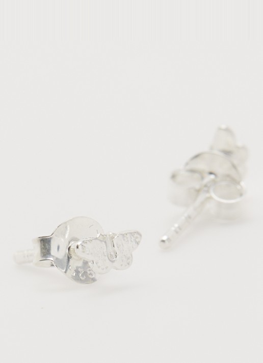 Bibi Camille Meisjes Mini Butterfly oorknopjes van zilver in de kleur Zilver, maat: OS