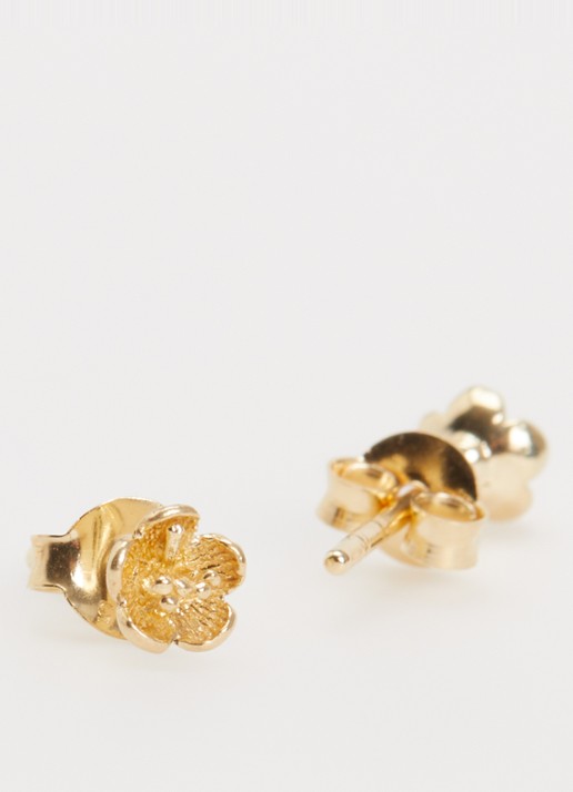 Bibi Camille Meisjes Mini Flower oorknopjes verguld in de kleur Goud, maat: OS