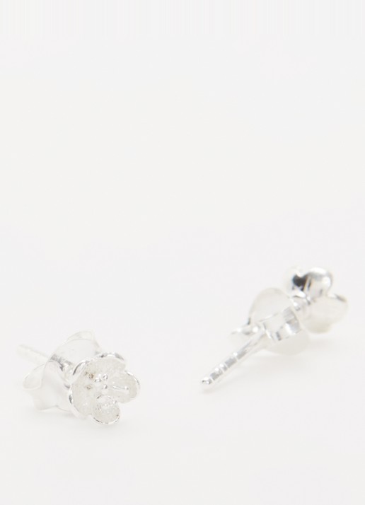 Bibi Camille Meisjes Mini Flower oorknopjes van zilver in de kleur Zilver, maat: OS