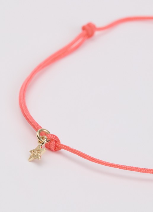 Bibi Camille Meisjes Mini Smiley armband met bedel in de kleur Roze, maat: OS