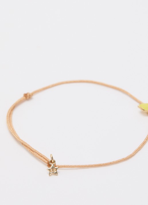 Bibi Camille Meisjes Lemon Flat armband met bedel in de kleur Goud, maat: OS