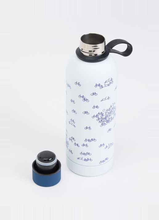 Heinen Delfts Blauw De Blauwe Fiets thermosfles 50 cl Blauw - Deal