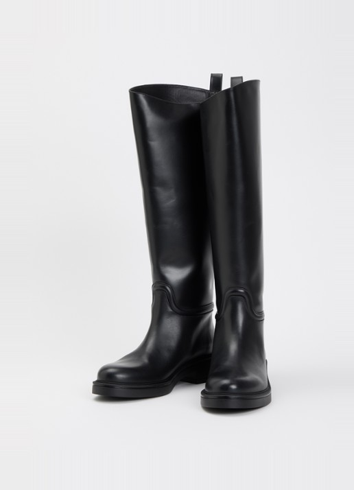 Stuart Weitzman Dames Celia laars van leer in de kleur Zwart, maat: 38