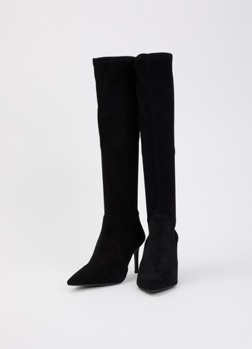 Stuart Weitzman Dames Stuart Power laars van leer in de kleur Zwart, maat: 38