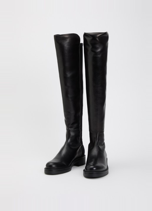 Stuart Weitzman Dames 5050 Celia overknee laars van leer in de kleur Zwart, maat: 38