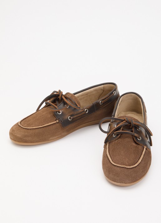 Posa Dames Bootschoen van suède in de kleur Bruin, maat: 38