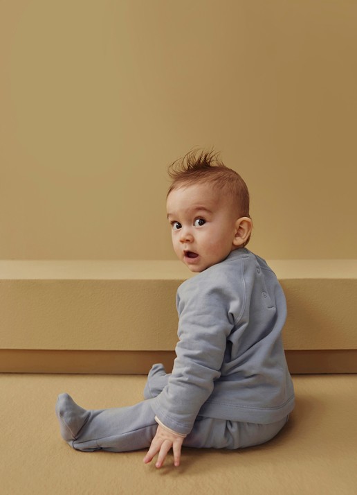 Gray Label Meisjes Sweater met ronde hals in de kleur Lichtgrijs, maat: 6-9M=68