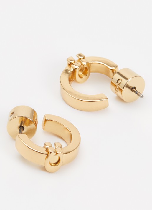 Coach Dames C Huggie oorringen in de kleur Goud, maat: NO SIZE