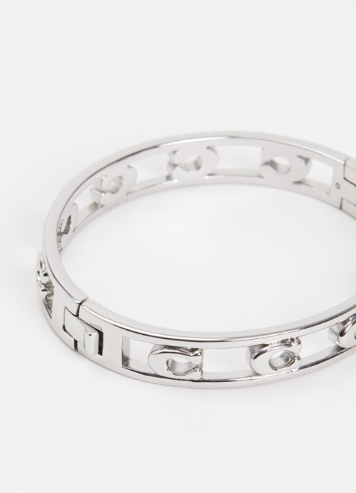 Coach Dames Open C Hinged bangle in de kleur Zilver, maat: OS