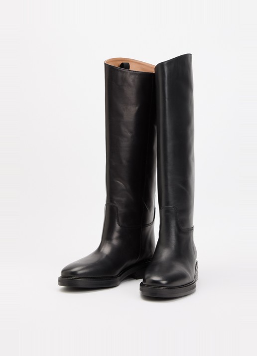 Flattered Dames Florentine laars van leer in de kleur Zwart, maat: 41