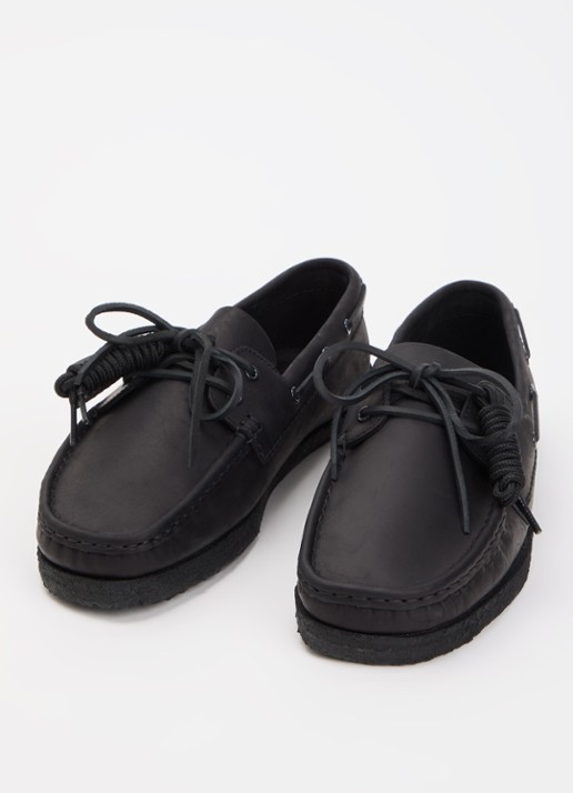 Clarks Originals Heren Godney Boat bootschoen van leer in de kleur Zwart, maat: 46