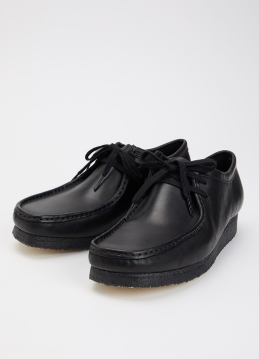 Clarks Originals Heren Wallabee veterschoen van leer in de kleur Zwart, maat: 46
