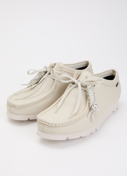 Clarks Originals Heren Wallabee Gore-Tex veterschoen van leer in de kleur Creme, maat: 46