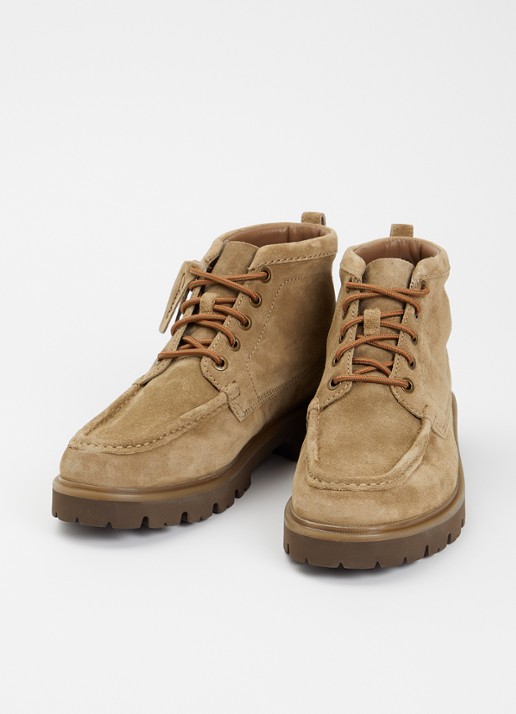 Clarks Originals Heren Cleyhill veterschoen van suède in de kleur Donkerbeige, maat: 44