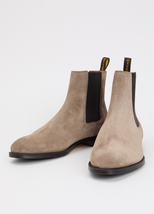 Doucal's Heren Beatles chelsea boot van kalfssuède in de kleur Beige, maat: 45
