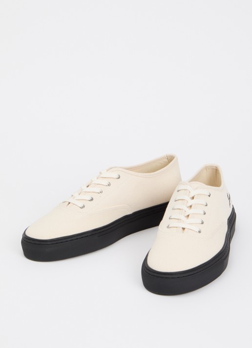 Jacquemus Heren Les Fefe sneaker van canvas met logoborduring in de kleur Ivoor, maat: 41