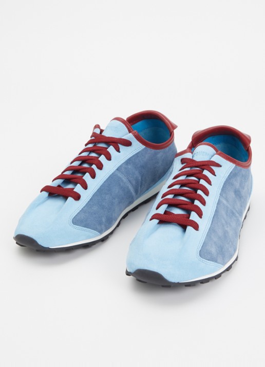Jacquemus Heren Le Tennis sneaker van suède met details van leer in de kleur Blauw, maat: 45