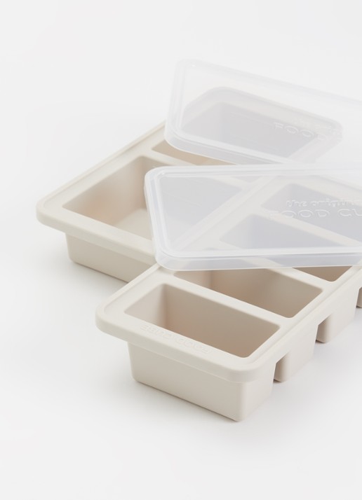 Original Food Cube Mealprep bak set van 2 - 4 x 0,25 l en 2 x 0,5 l Beige - Deal