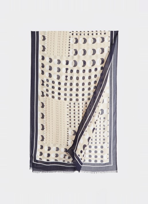 Joseph Ribkoff Dames Sjaal met print 200 x 65 cm in de kleur Beige
