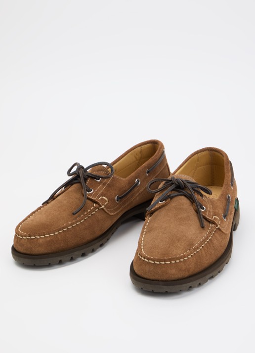 Paraboot Heren Malo bootschoen van suède in de kleur Cognac, maat: 46