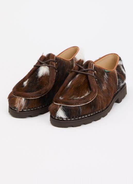 Paraboot Heren Micheal veterschoen van leer met ponyhair in de kleur Roodbruin, maat: 44