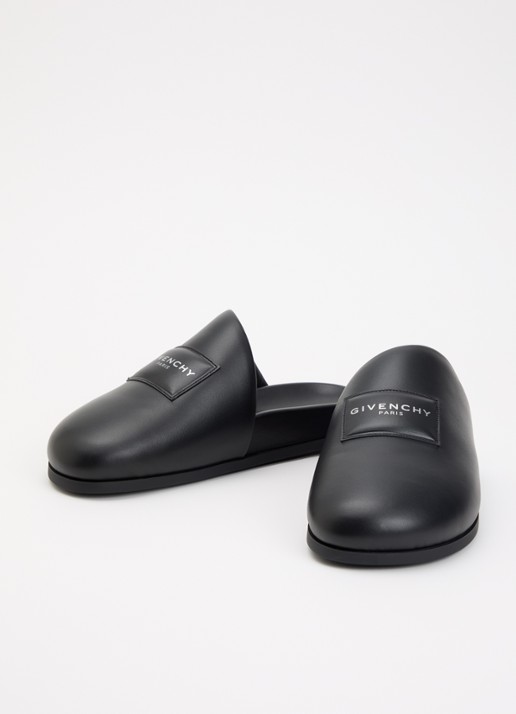 Givenchy Heren Puffy muiltje van lamsleer in de kleur Zwart, maat: 43