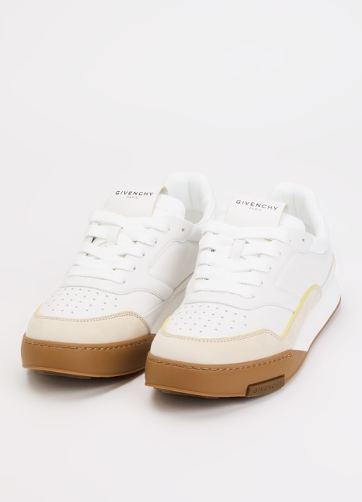 Givenchy Heren Yard Court sneaker van kalfsleer met nubuck details in de kleur Wit, maat: 43
