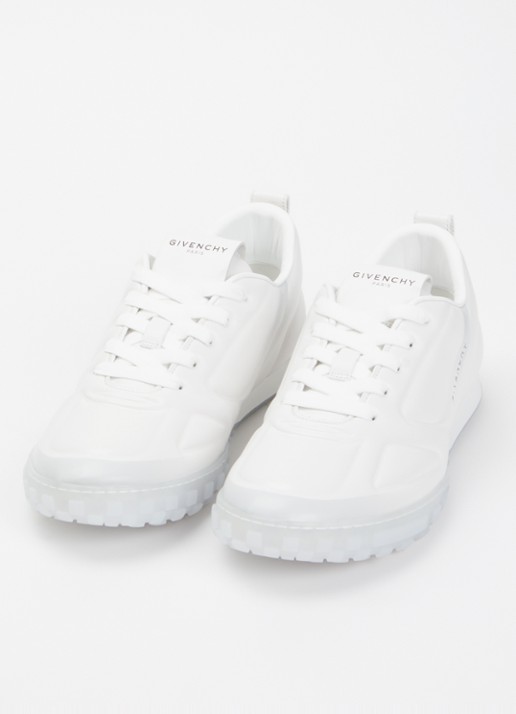 Givenchy Heren Glide sneaker van kalfsleer met logo in de kleur Wit, maat: 44