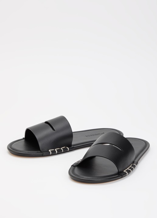 J.W. Anderson Heren Loafer slipper van kalfsleer in de kleur Zwart, maat: 41