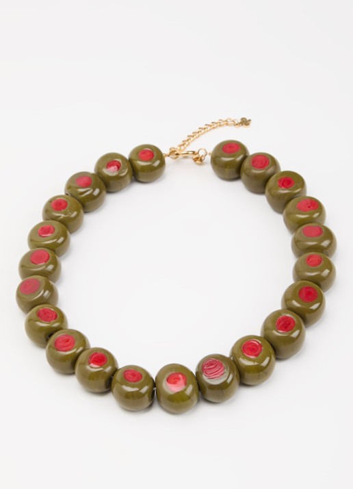 Babs The Label Dames Olive Branch kralenketting verguld