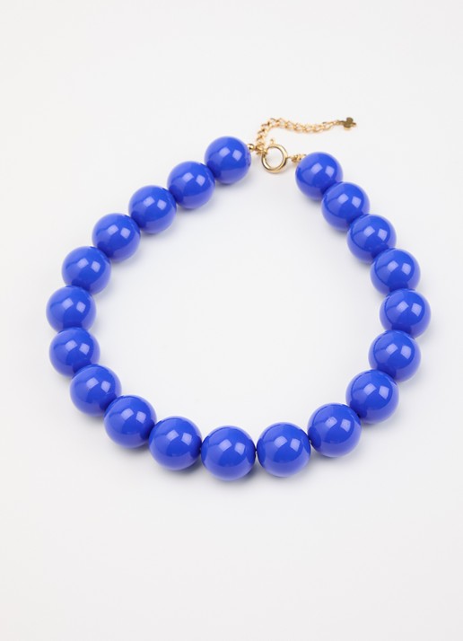 Babs The Label Dames Royal Blue kralenketting verguld