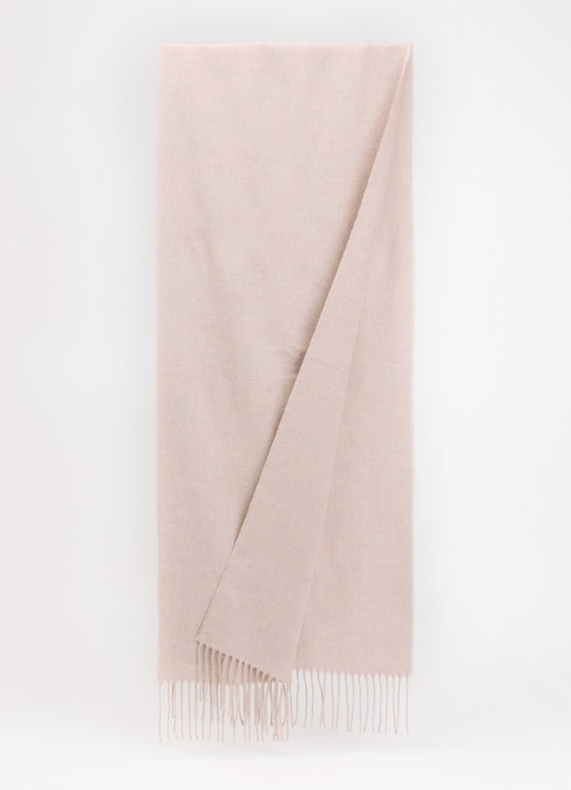 Fraas Dames Sjaal met franjes 200 x 35 cm in de kleur Oudroze, maat: 35/200