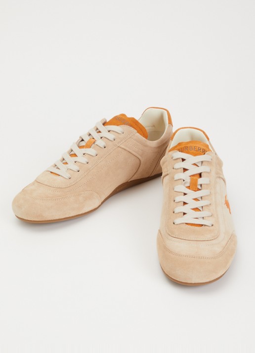 Burberry Heren Knight sneaker van kalfssuède in de kleur Beige, maat: 42