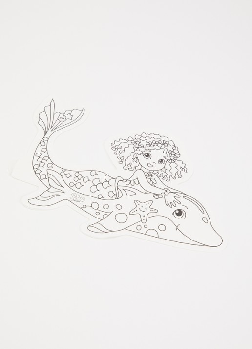 Ara Creative Mermaids opblaasbare kleurplaat set van 2 in de kleur Multicolor, maat: ONE SIZE