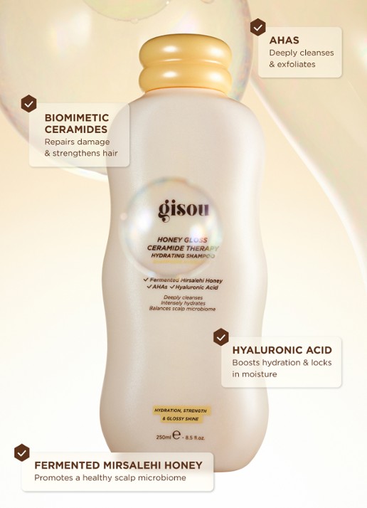 Gisou Honey Gloss Ceramide Therapy Hydrating Shampoo - shampoo 250ml Verzorging - Deal