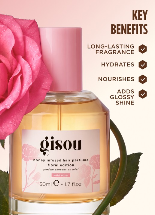 Gisou Honey Infused Hair Perfume - Wild Rose 50ml Geuren - Deal