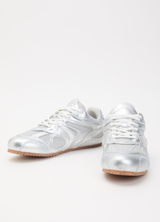 Axel Arigato Dames Slow runner sneaker van leer met mesh details in de kleur Zilver, maat: 37