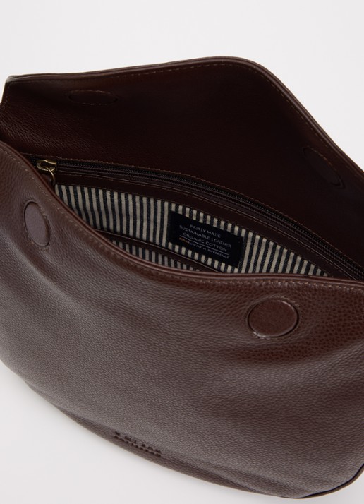 O My Bag Dames Lana schoudertas van leer met gevlochten detail in de kleur Bruin, maat: 1SZ
