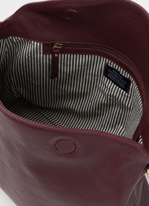 O My Bag Dames Sienna schoudertas van leer in de kleur Kersenrood, maat: 1SZ