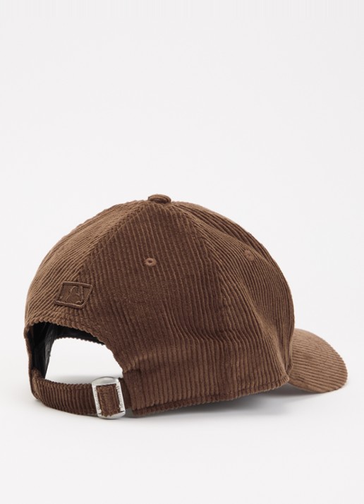 New Era Heren Pet van corduroy met logoborduring in de kleur Bruin, maat: OS