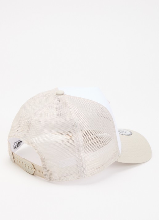 New Era Heren Pet met logoborduring en mesh details in de kleur Beige, maat: OS