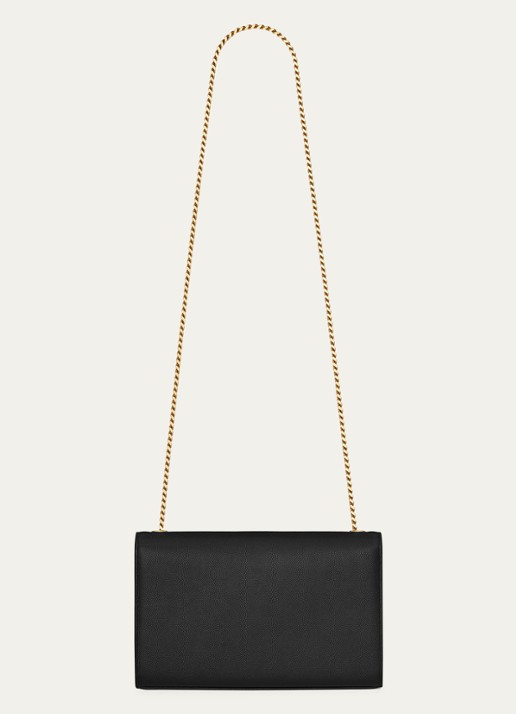 Saint Laurent Dames Kate Medium crossbodytas van kalfsleer in de kleur Zwart